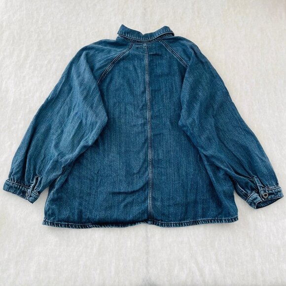 Torrid Feel The Fit Womens Blue Long Sleeve Pocket Denim Chore Jacket Size US 3X - Picture 2 of 8